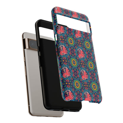 Tough Cases, Capricorn, Zodiac v1, Flower Pattern
