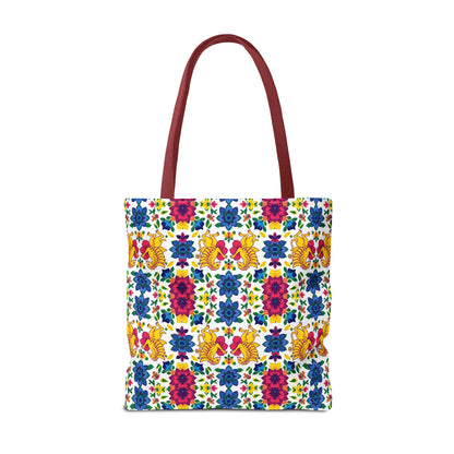 Tote Bag (AOP), Gemini, Zodiac, Flower Pattern