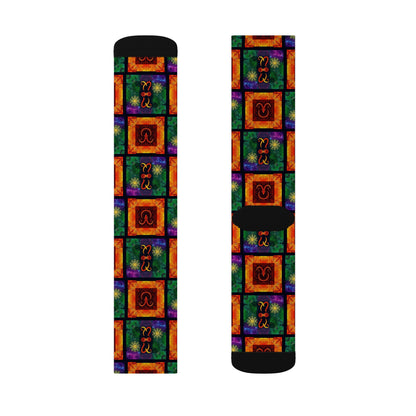 Sublimation Socks, Capricorn, Zodiac v1, Shapes Pattern