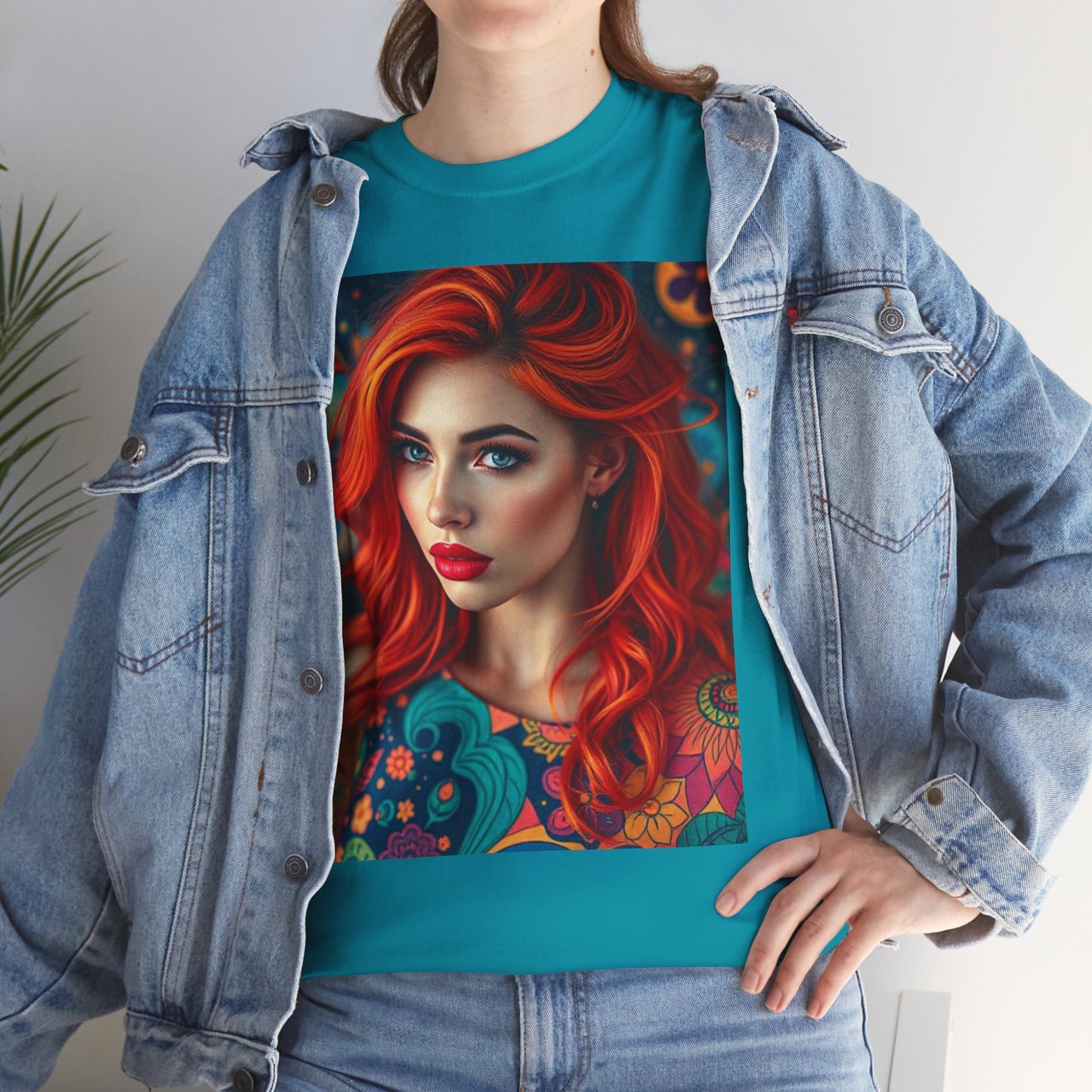 Unisex Heavy Cotton T-Shirt, Aquarius, Zodiac v1, Sexy Art