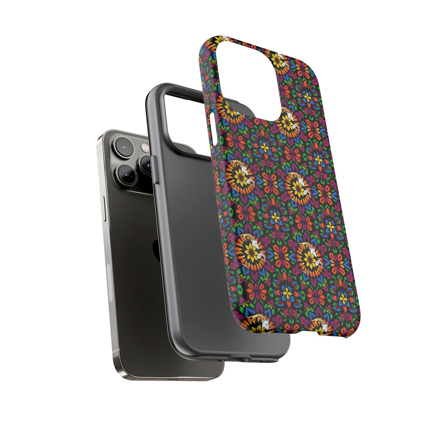 Tough Cases, Capricorn, Zodiac v2, Flower Pattern