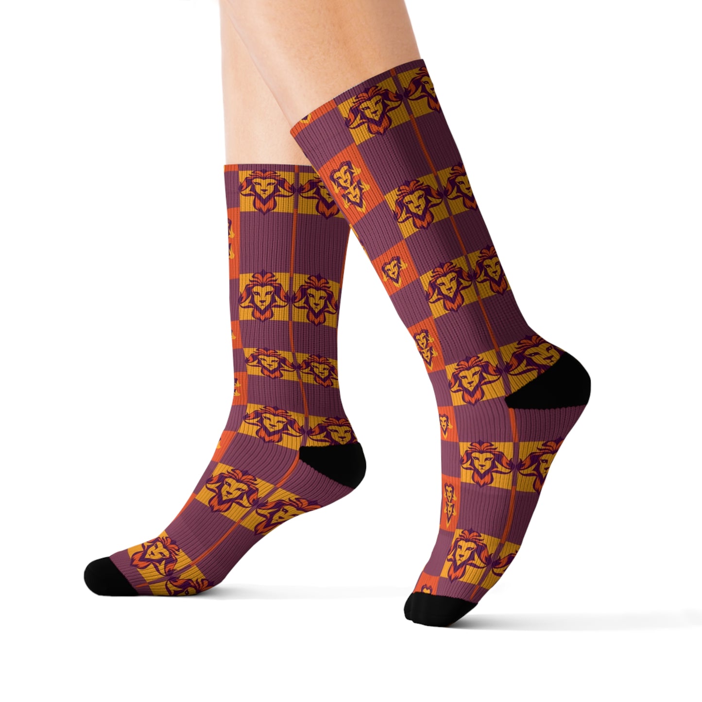 Sublimation Socks, Leo, Zodiac v2, Shapes Pattern