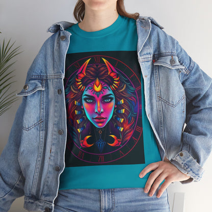 Unisex Heavy Cotton T-Shirt, Scorpio, Zodiac v4, Sexy Art
