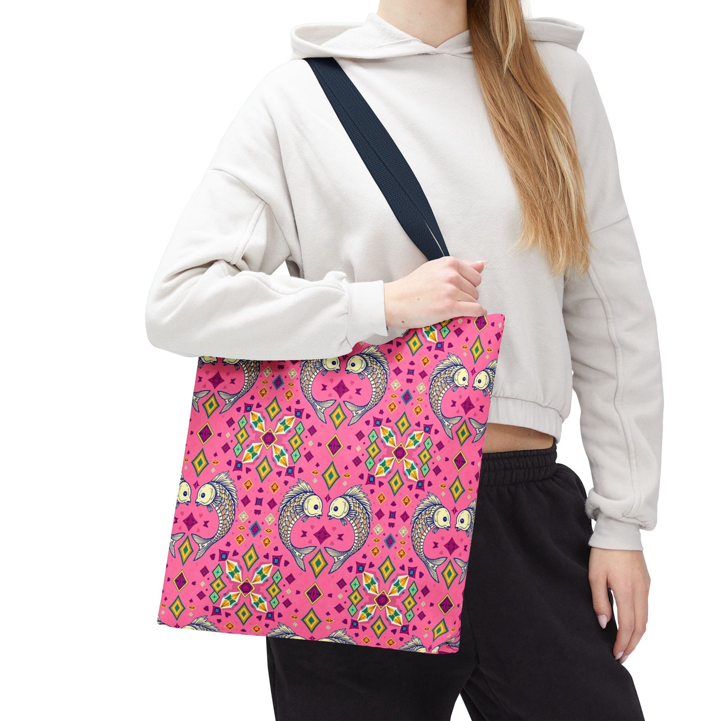 Tote Bag (AOP), Pisces, Zodiac, Jewel Pattern