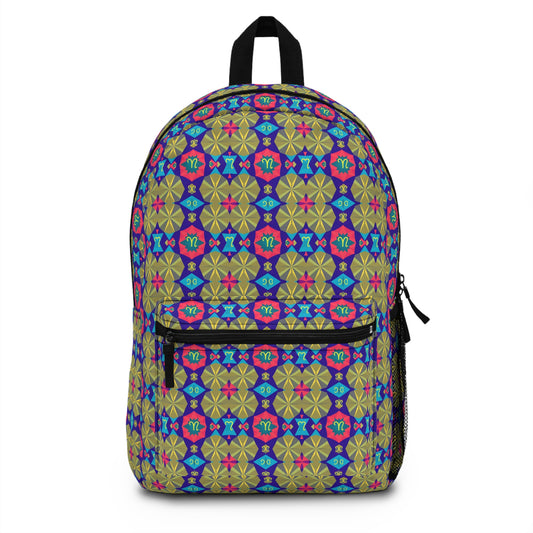 Backpack, Aquarius, Zodiac v1, Shapes Pattern