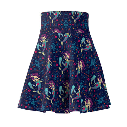 Women's Skater Skirt, (AOP), Pisces, Zodiac v3, Sexy Pattern