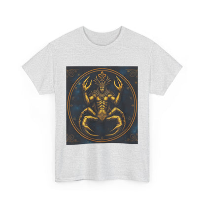 Unisex Heavy Cotton T-Shirt, Scorpion King 1v, Cancer Zodiac Design