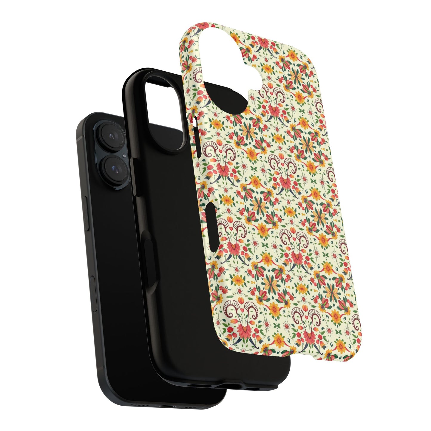 Tough Cases, Aries, Zodiac, Flower Pattern