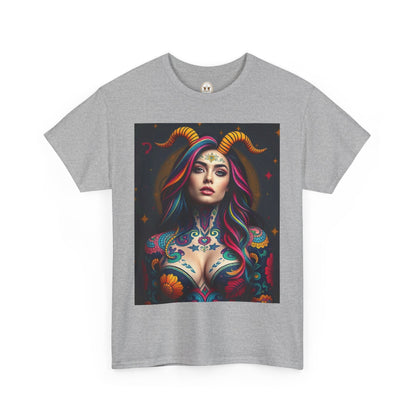 Unisex Heavy Cotton T-Shirt, Capricorn, Zodiac, Sexy Art