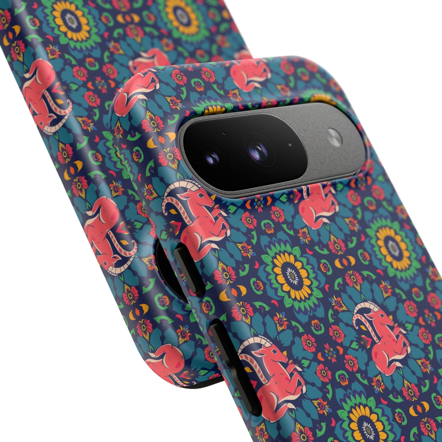 Tough Cases, Capricorn, Zodiac v1, Flower Pattern