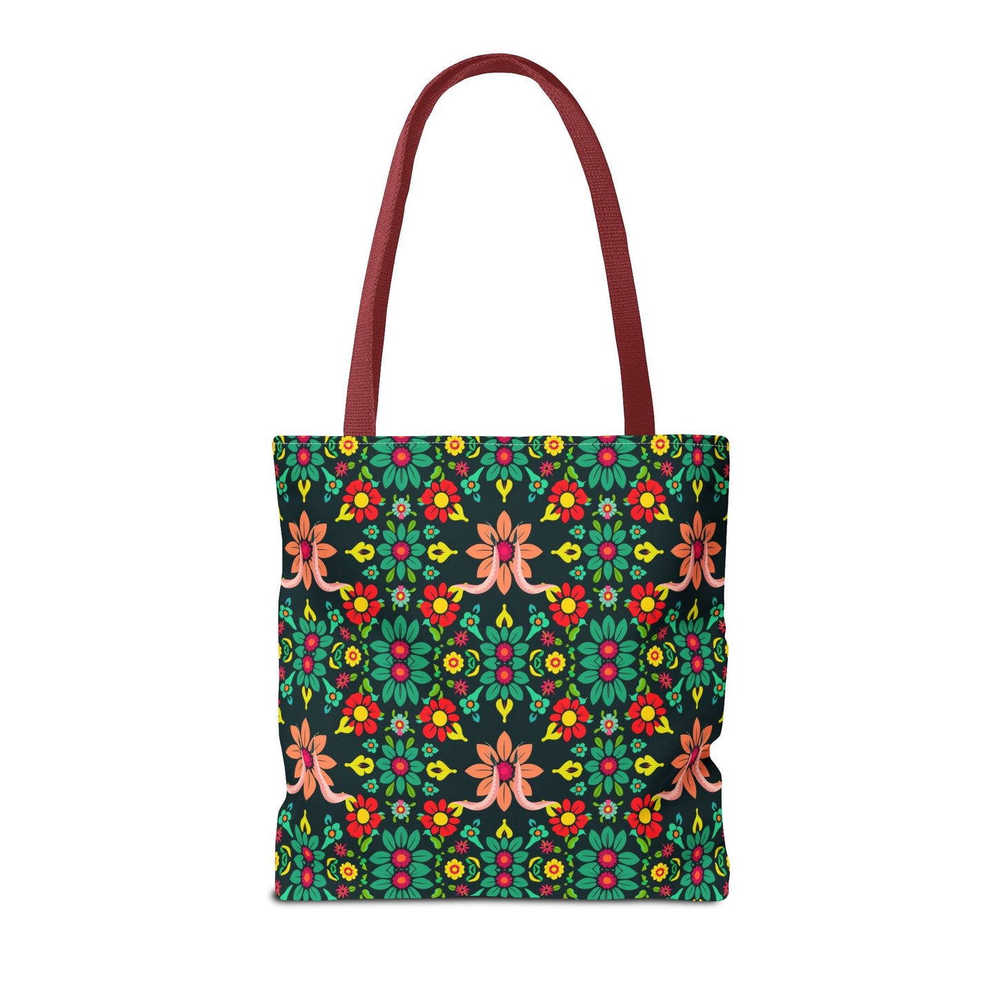 Tote Bag, (AOP), Aquarius, Zodiac v1, Flower Pattern