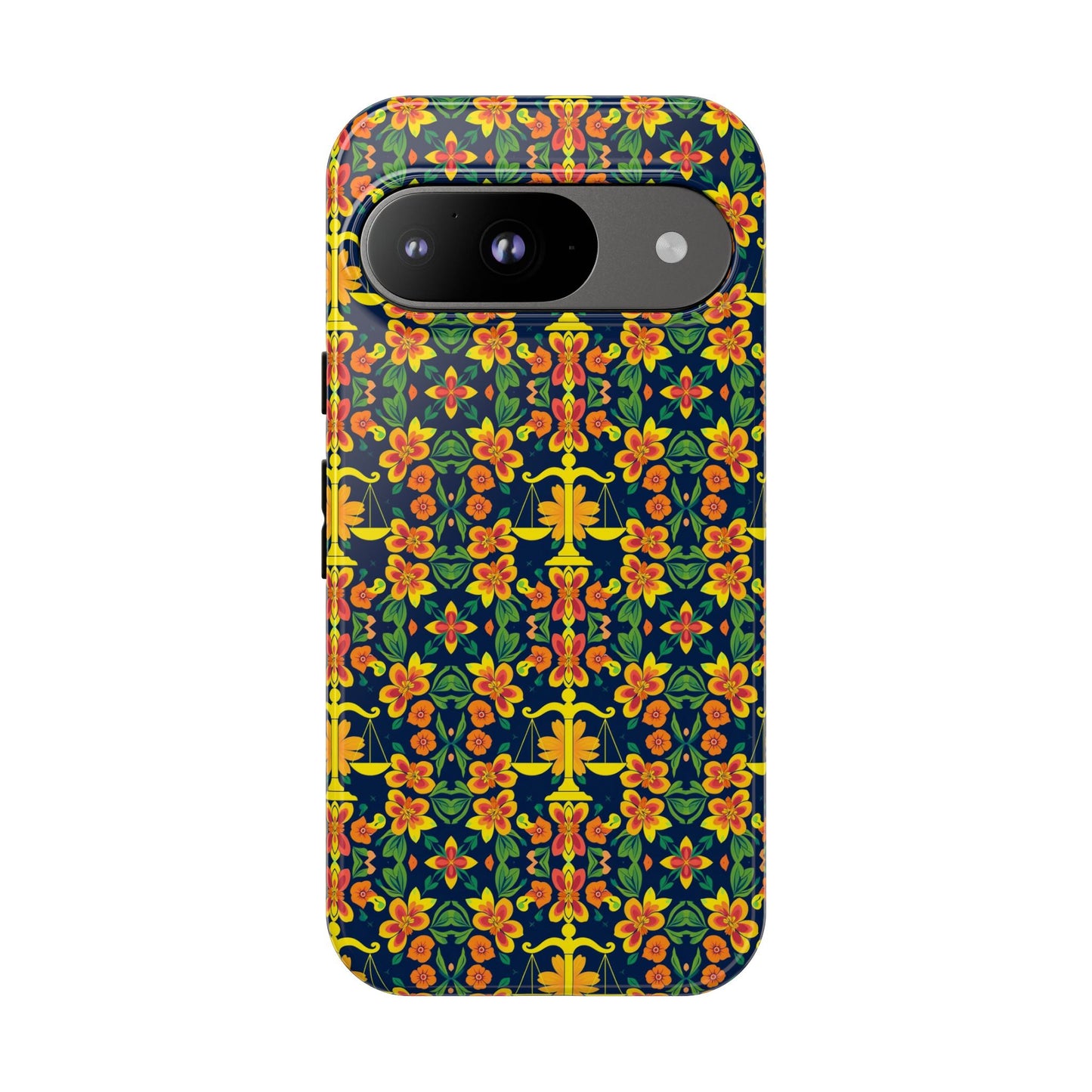 Tough Cases, Libra, Zodiac v3, Flower Pattern