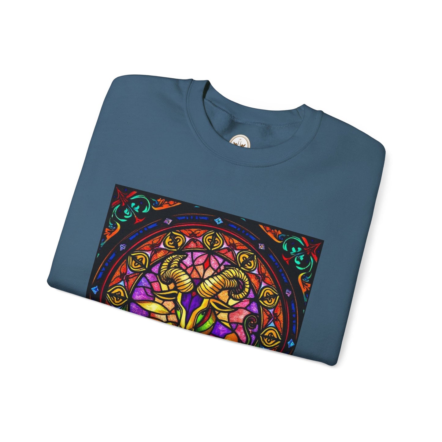 Unisex Heavy Blend™ Crewneck Sweatshirt, Glass 1, Taurus Zodiac Design