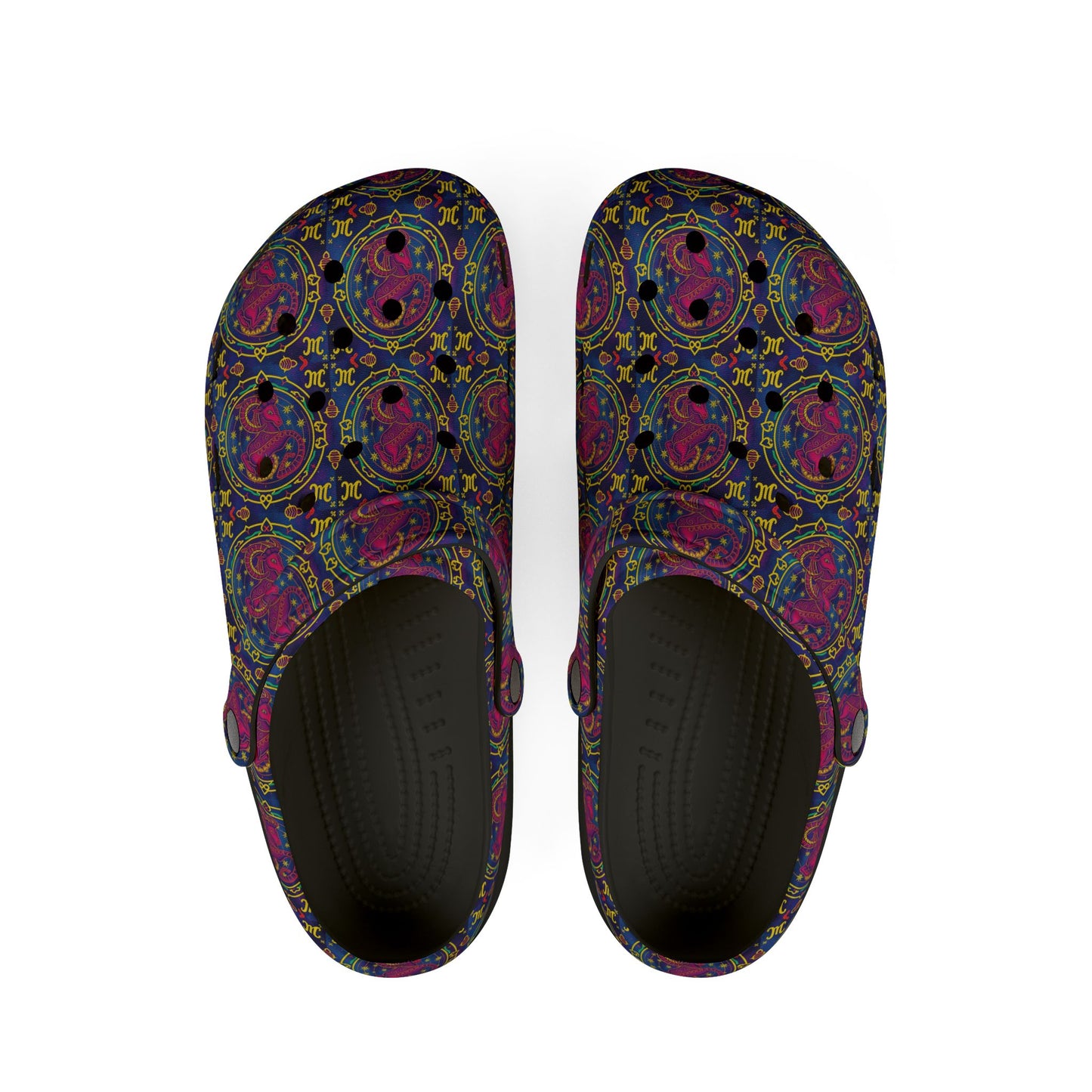 EVA Foam Rubber Shoes, (AOP), Capricorn, Zodiac, Pattern
