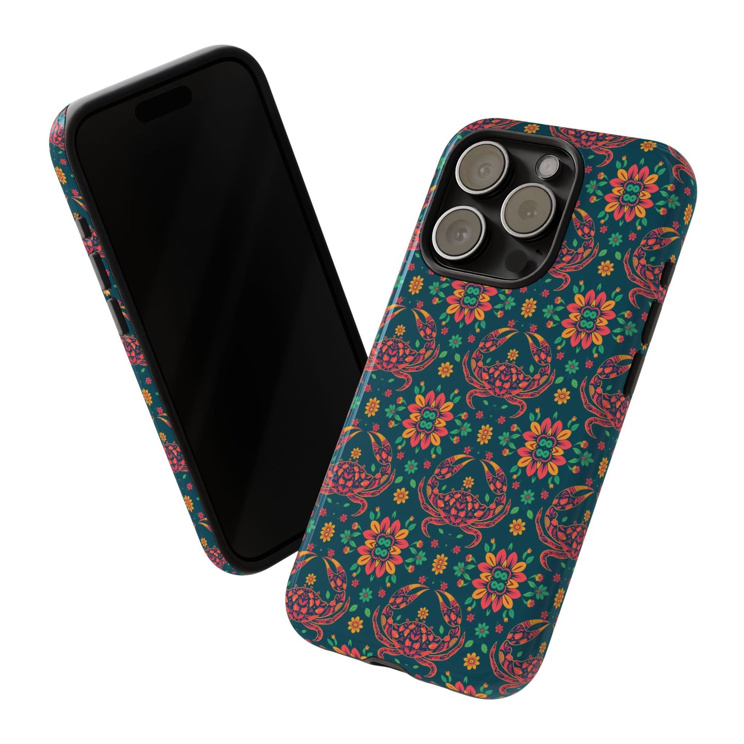 Tough Cases, Cancer, Zodiac v4, Flower Pattern