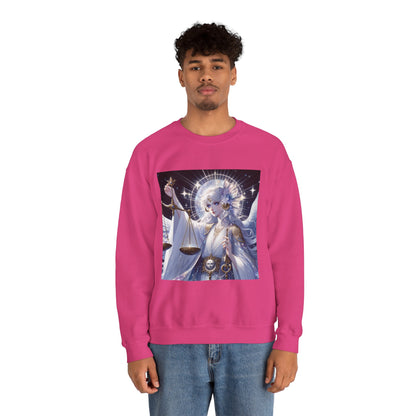 Unisex Heavy Blend™ Crewneck Sweatshirt,anime angel, Libra Zodiac Design