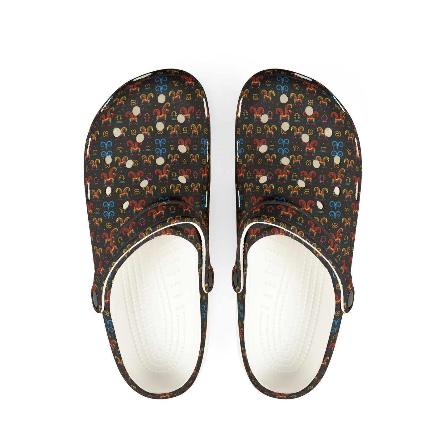 EVA Foam Rubber Shoes, (AOP), Aries, Zodiac v1, Pattern