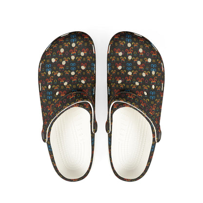 EVA Foam Rubber Shoes, (AOP), Aries, Zodiac v1, Pattern