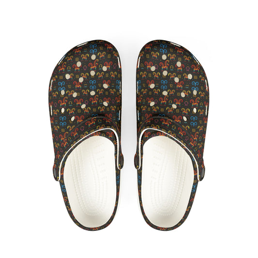 EVA Foam Rubber Shoes, (AOP), Aries, Zodiac v1, Pattern