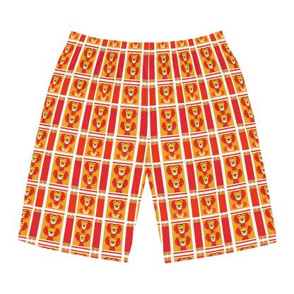Men's Board Shorts, (AOP), Leo, Zodiac, Shape Pattern