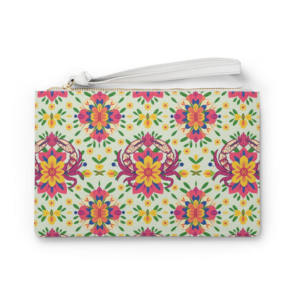 Clutch Bag, Cancer, Zodiac v2, Flower Pattern
