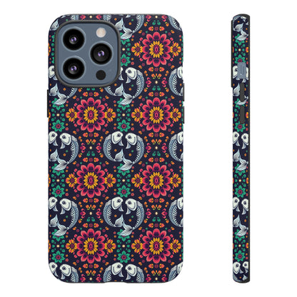 Tough Cases, Pisces, Zodiac v4, Flower Pattern