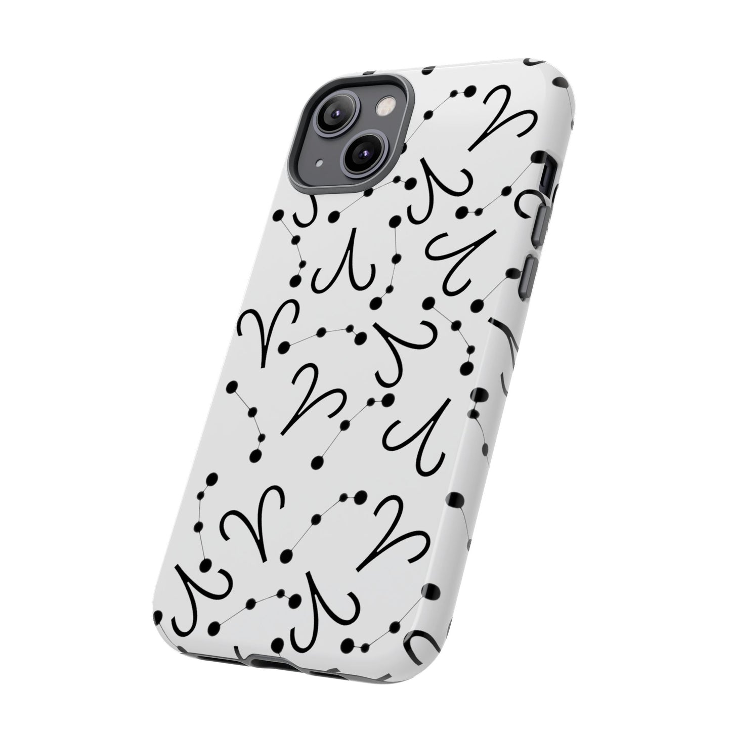 Tough Cases with the Aries Zodiac sign for iPhone, Samsung Galaxy, and Google Pixel devices