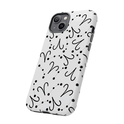 Tough Cases with the Aries Zodiac sign for iPhone, Samsung Galaxy, and Google Pixel devices