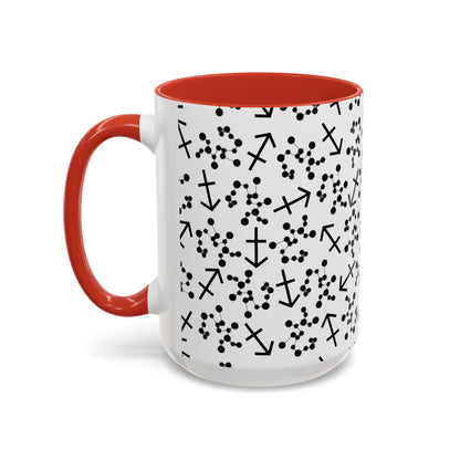 Accent Coffee Mug with the Sagittarius sign (11, 15oz)