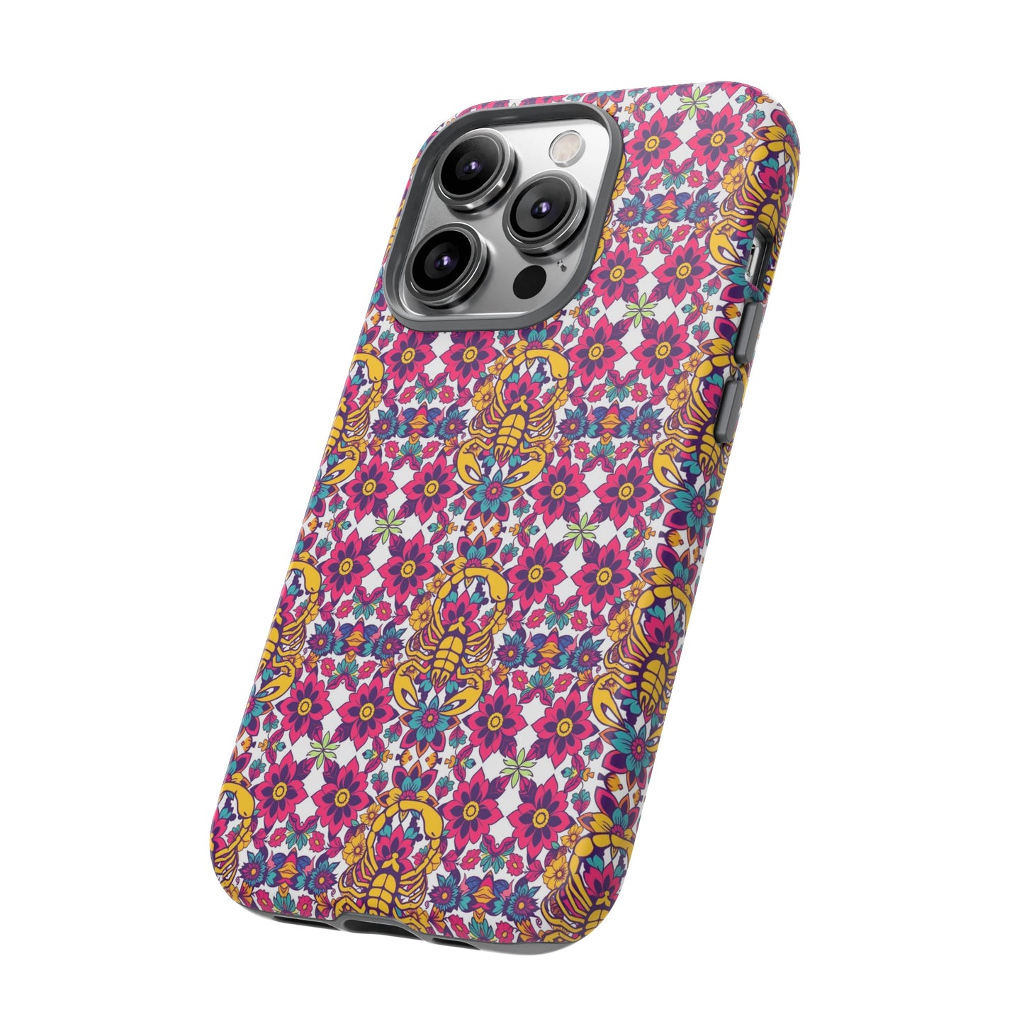Tough Cases, Scorpio, Zodiac v2, Flower Pattern