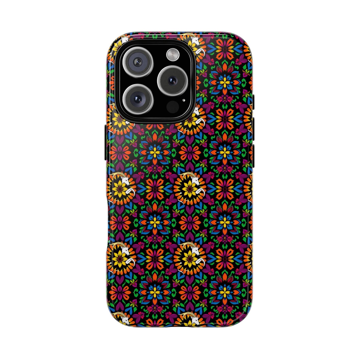 Tough Cases, Capricorn, Zodiac v2, Flower Pattern