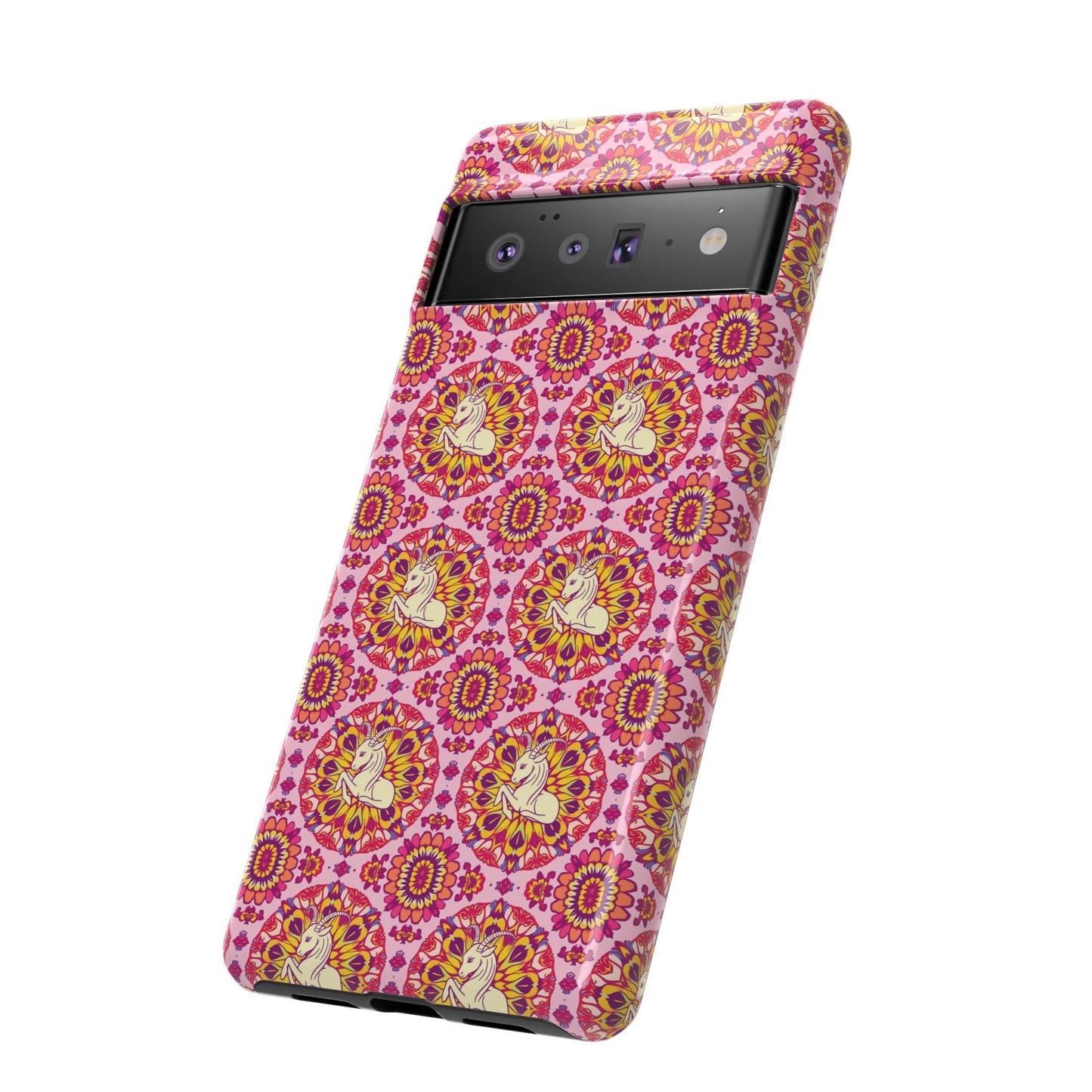 Tough Cases, Capricorn, Zodiac v4, Flower Pattern