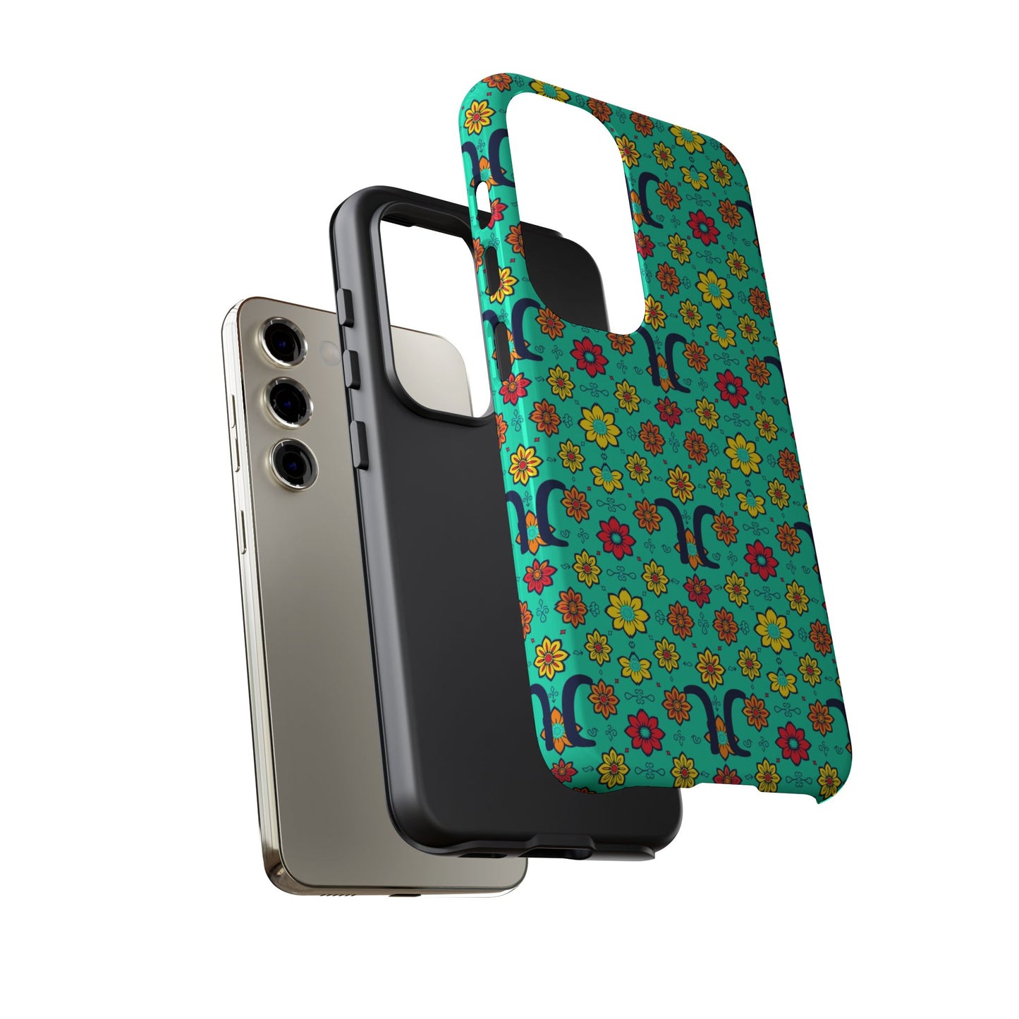 Tough Cases, Aquarius, Zodiac v2, Flower Pattern