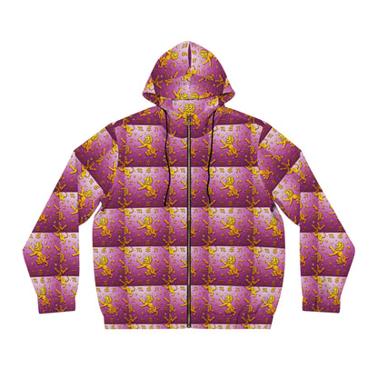 Full-Zip Hoodie (AOP), Leo, Zodiac v1, Pattern