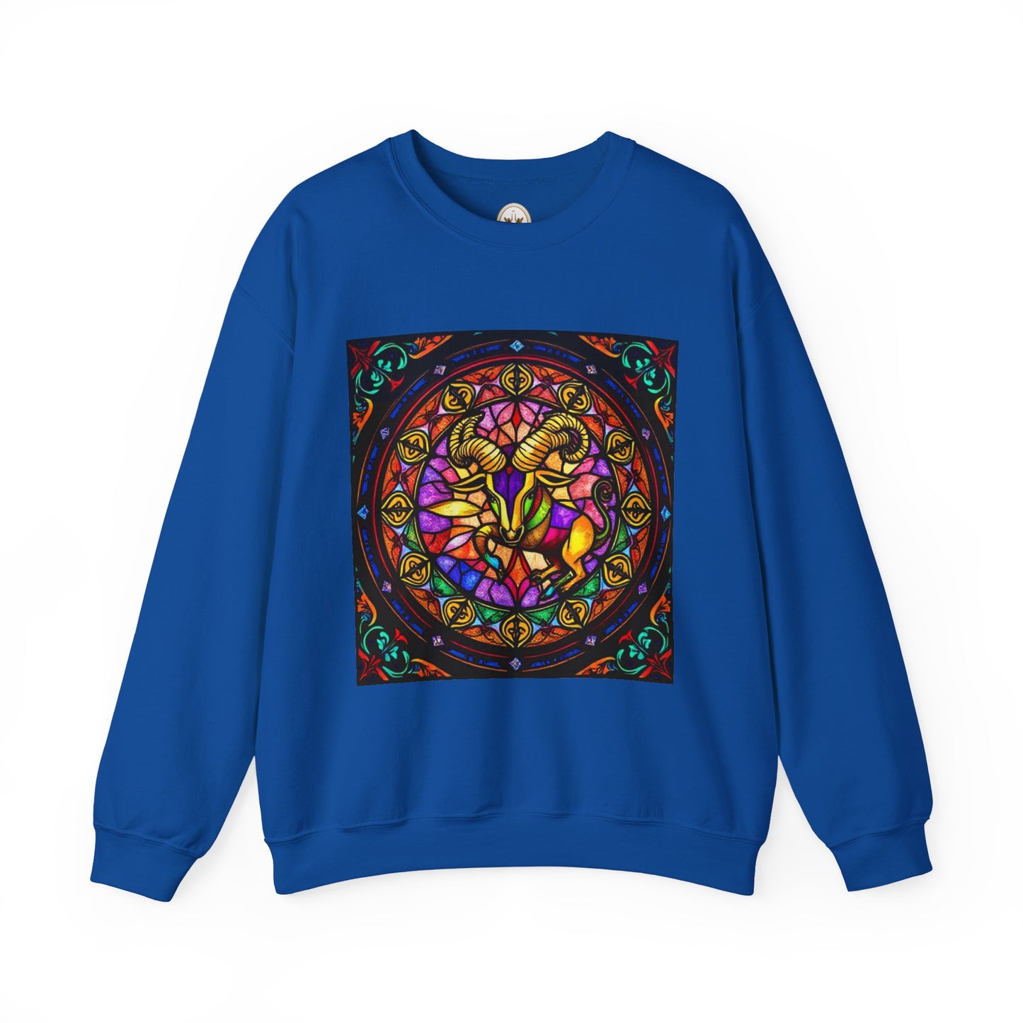 Unisex Heavy Blend™ Crewneck Sweatshirt, Glass 1, Taurus Zodiac Design
