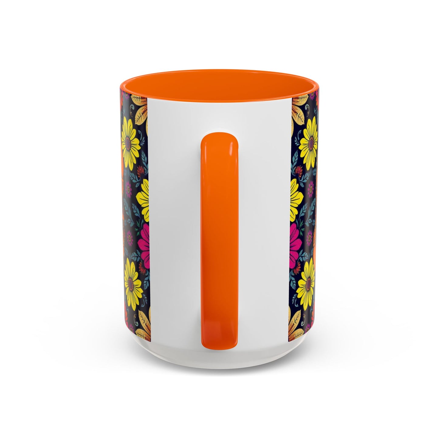 Accent Coffee Mug, Scorpio, Zodiac v3. Flower Pattern, (11, 15oz)