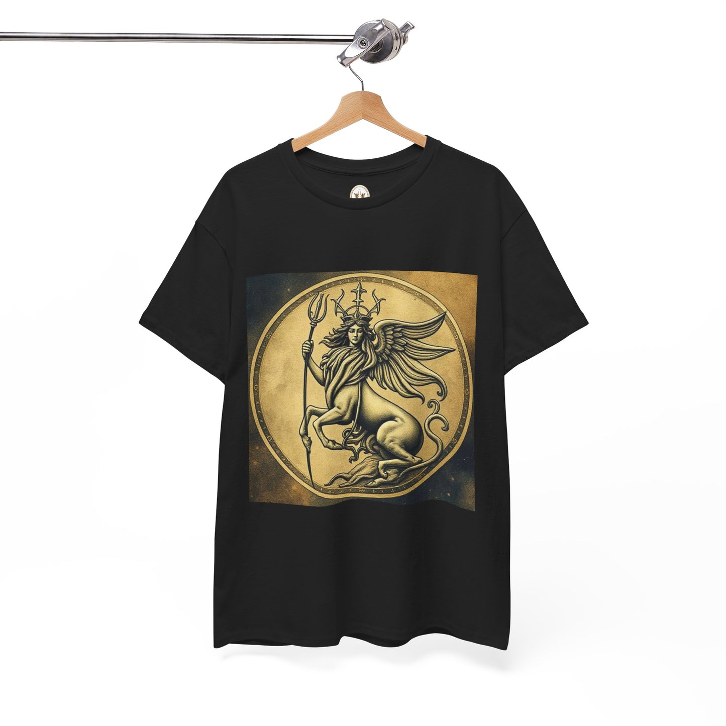 Unisex Heavy Cotton T-Shirt, Animal Angel v1, Virgo Zodiac Design