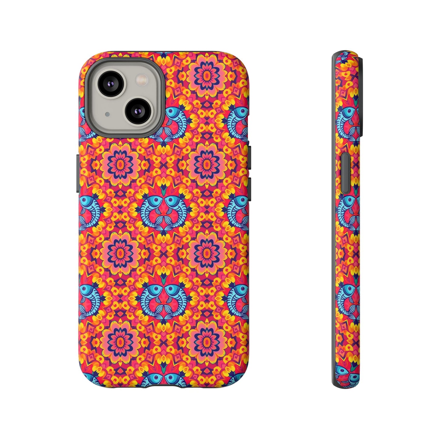 Tough Cases, Pisces, Zodiac v1, Flower Pattern