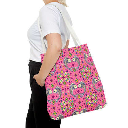 Tote Bag (AOP), Pisces, Zodiac, Jewel Pattern