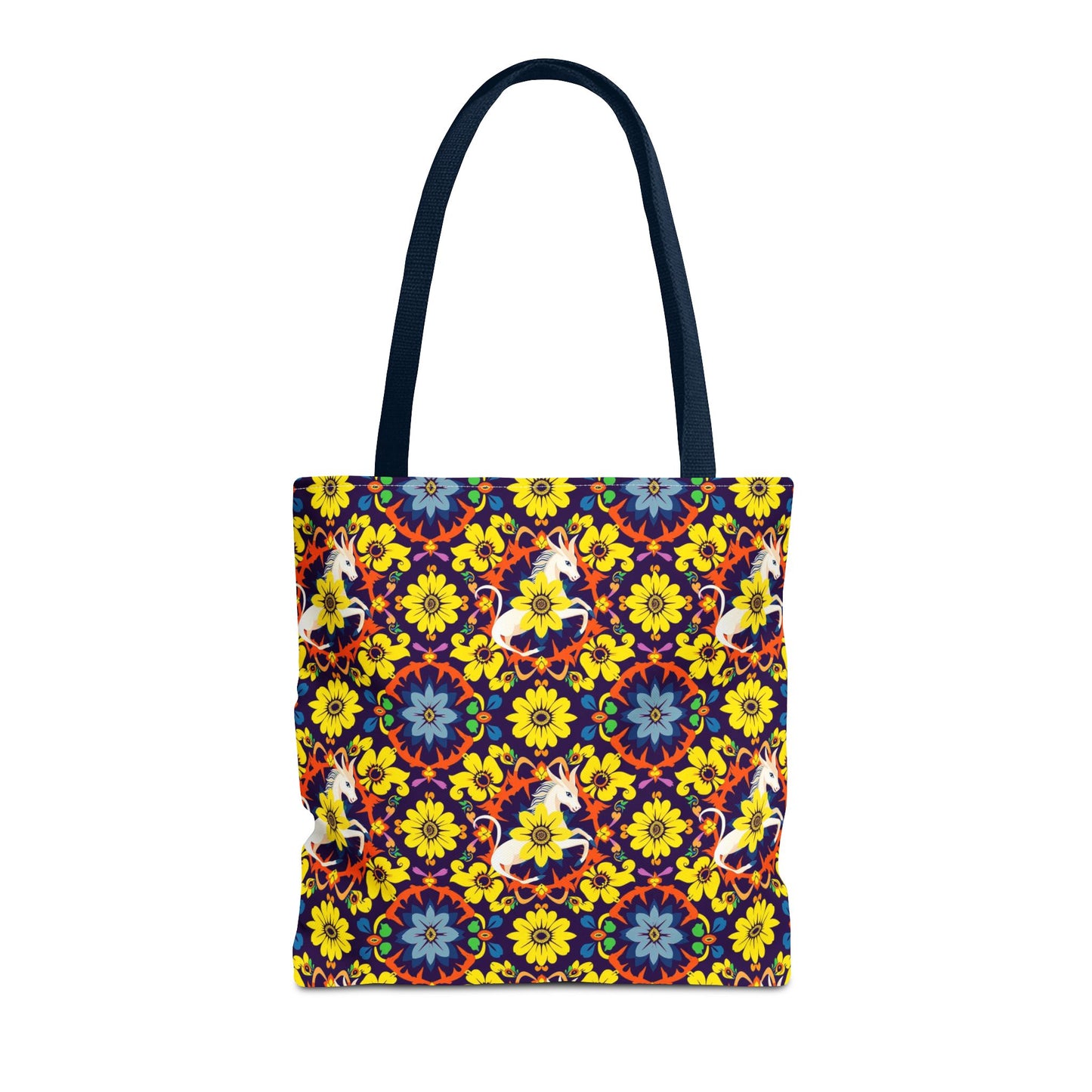 Tote Bag (AOP), Aquarius, Zodiac v1, Flower Pattern
