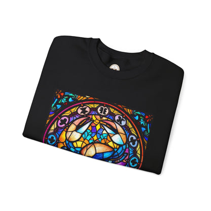 Unisex Heavy Blend™ Crewneck Sweatshirt, Glass, Cancer Zodiac Design