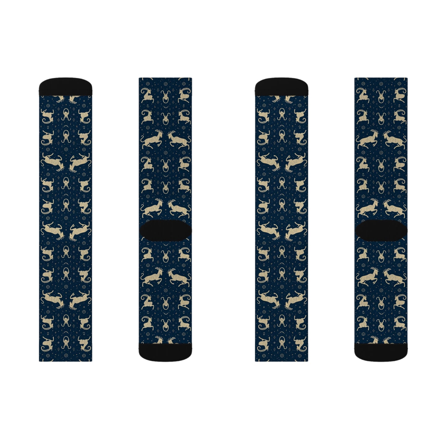 Sublimation Socks, Capricorn, Zodiac, Pattern