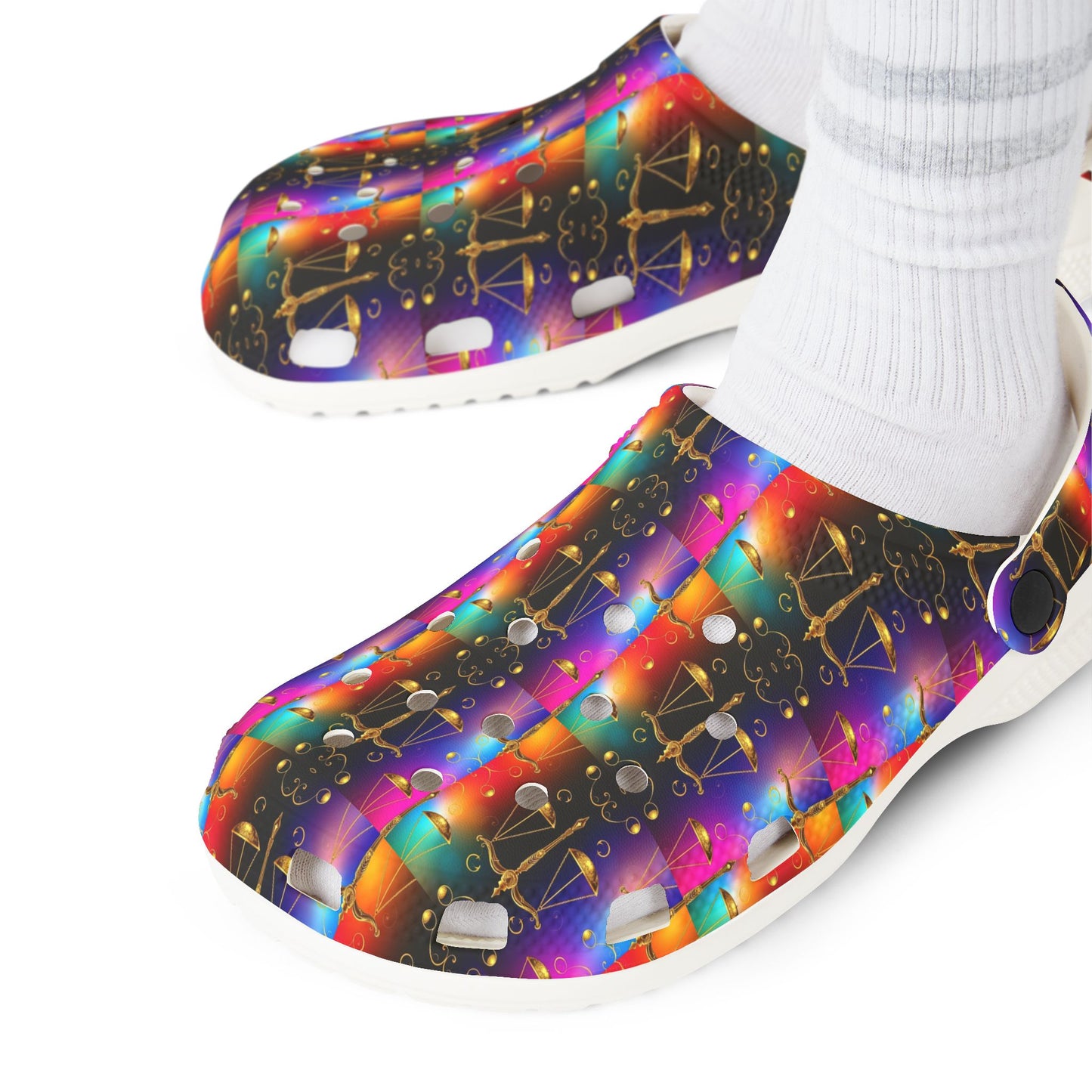 EVA Foam Rubber Shoes, (AOP), Libra, Zodiac v1, Pattern