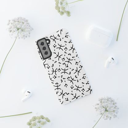 Tough Cases with the Pisces Zodiac sign for iPhone, Samsung Galaxy, and Google Pixel devices