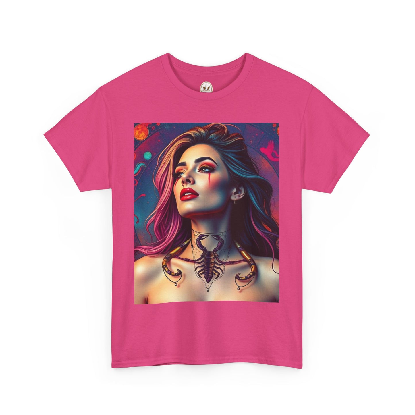 Unisex Heavy Cotton T-Shirt, Scorpio, Zodiac v1, Sexy Art