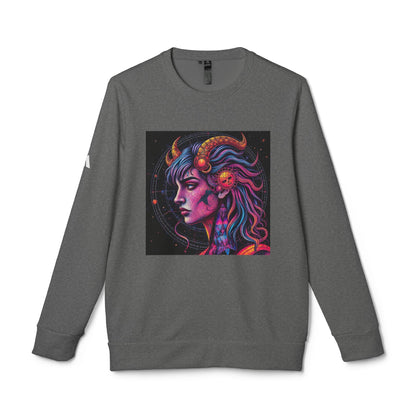 Adidas, Unisex Fleece Crewneck Sweatshirt, Virgo, Pop Art, Zodiac