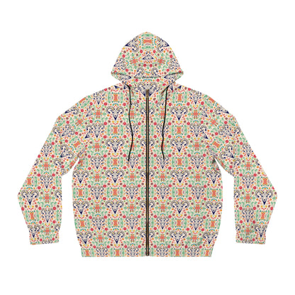 Full-Zip Hoodie (AOP), Aries, Zodiac v4, Pattern