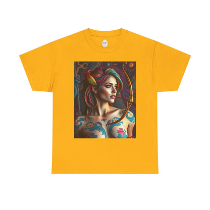 Unisex Heavy Cotton T-Shirt, Sagittarius, Zodiac v1, Sexy Art