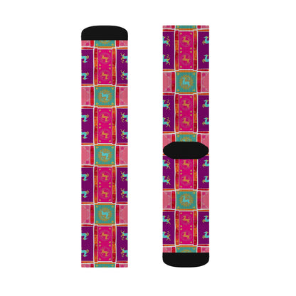 Sublimation Socks, Capricorn, Zodiac v2, Shapes Pattern