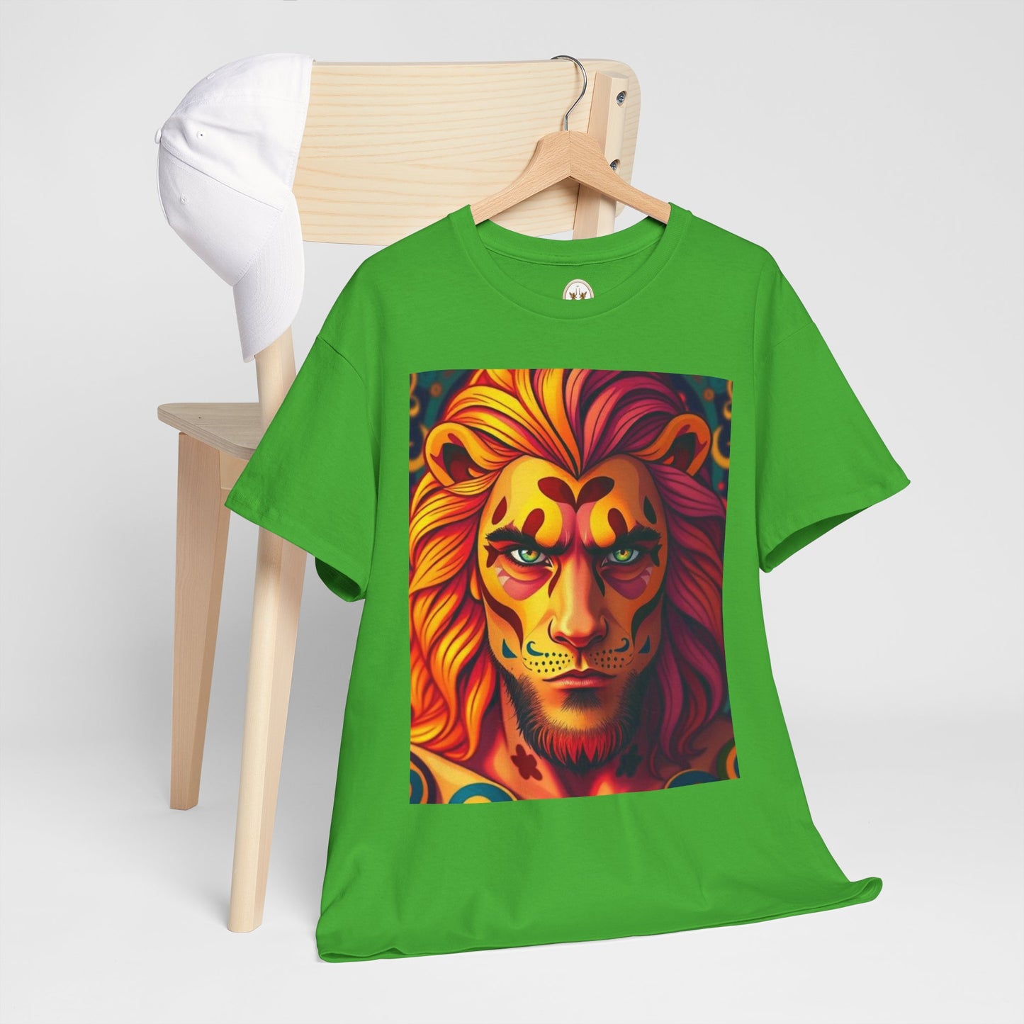 Unisex Heavy Cotton T-Shirt, Leo, Zodiac v2, Sexy Art